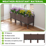 47.2x15.7x19.6in Raised Garden Beds Outdoor, Polypropylene Planter Boxes Outdoor for Vegetables, W3101P314485