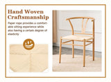 Wesborn Chair-Y-shaped Medieval Style Armchair for Dining Table, Woven Seat W2920P430782