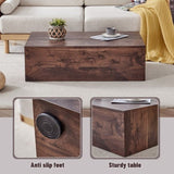 39.3*23.6*12 Inch Walnut Wood Grain MDF Coffee Table - Luxurious Design, Perfect Living Room W1151P231619