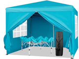 6.5X6.5FT Two Doors & Two Windows Practical Waterproof Right-Angle Folding Tent Lake blue 84886364