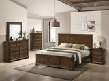 Maderne Traditional Wood Panel 5 pieces Queen Bed set with Dresser, Mirror, Nightstand and Chest T2574P204907