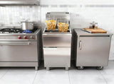 Commercial Deep Fryer, 3-Burner Fryer for Restaurants, Stainless Steel Floor Standing Deep Fryers W5057P394221