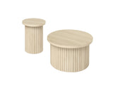 Coffee Table Set of 2 ,Round Coffee Table,Modern Side Tables Accent End Table for Living Room W688P248113