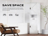69" H Tall Bathroom Storage Cabinet with 2 Barn Doors and 1 Drawer, Narrow Storage Unit, Adjustable 59463192