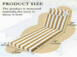 Outdoor Chaise Lounge Cushion, 72 in. x 21 in. x 3 in. Waterproof Fade-Resistant Patio Chair Pad for 00179400