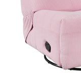 Georgena 31" Pink Corduroy Swivel Glider Recliner B061P159838