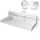 Washer Dryer Countertop with Non-slip Pads Laundry Wood Shelf Topper with Edge, 54" Width x 27.5" W2641P279969