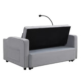 Modern Velvet Loveseat Futon Sofa Couch w/Pullout Bed,Small Love Seat Lounge Sofa with adjustable W311P264374