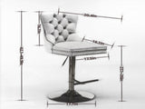 Thick Chrome Swivel Velvet Barstools,Adjustable 25-33"Height,Modern Upholstered with17.7" W1143P335043