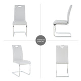 Modern dining chair faux leather cushioned seat Dining Chair Living Room Chair Cushioned chair W210P164978