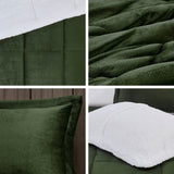 Full/Queen Plush to Sherpa Down Alternative Comforter Set B035100530