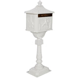 Cast Aluminum Mail Box,Postal Box , Mailbox Color White W46563687