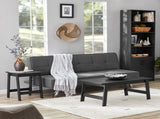 5 Shelf Bookcase with Doors, Black Finish 75212620