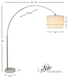 ZNTS 81"H DOUBLE SHADE MARBLE BASE FLOOR LAMP B080107035