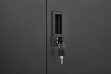 Metal Wardrobe Cabinet with Hanging Rod and Lock,black Armoire Wardrobe Closet,Clothing Locker W1247P221096