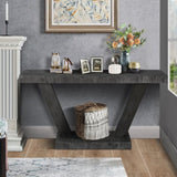 60 Inches Vintage Distressed Wood Entryway Bench with 2-Tier Solid Wood Veneer Storage Cabinet, 59018990