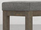 Lakemere 27 inch Wide Solid Wood Contemporary Footstool Small Ottoman Bench in Grey B2732P605432