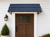 52"x18" Navy Blue Awning, Iron Frame, Corrugated Steel Tile Coating 23981193