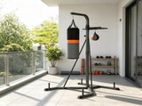 65.7-73.6 Inch 2-in-1 Freestanding Heavy Bag Stand with Speedball 76370163