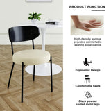 Modern kitchen dining chair Bentwood covered ash veneer Chair back, cream PU dining chair,metal W210132419
