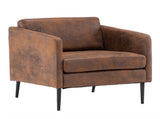 Hydrogen Bomb Iron Legs Wooden Frame 74*71*74cm Bronzing Cloth Indoor Chair Orange 04180848
