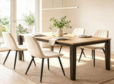 Set of 4 Mid-Century Modern Upholstered Dining Chairs, High Resilience Sponge Curved Seat Sturdy 68870185