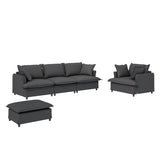 33*27.5" Ottoman Module for Modular Sectional Sofa,Wide Seat,Chenille,2 Colors N723P210664E