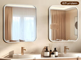 Bathroom Vanity Mirror for Over Sink 40" 32" Rectangle Silver Mirror with Round Corner for Bedroom T3177P296180