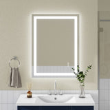 24x32" Frameless Tempered MirrorDual LED Light StripsFront and Back Lighting T3177P320553