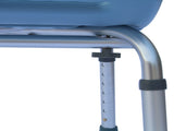 Bath Chair, Blue, Square Seat, PE Blow-molded Board & Aluminum Tube 32406010