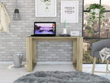 ZNTS Lacey Rectangle Computer Desk Smokey Oak B06280017