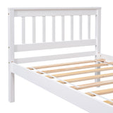 Twin Bed with Headboard and Footboard for Kids, Teens, Adults,with a Nightstand,Wite W50459230