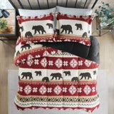 King/Cal King Print Sherpa Comforter Set B035100528