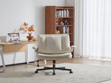 Criss Cross Legged Office Chair with Flip-Up Back Built-In Dynamic Airbag Lumbar Support, Wide Seat 78490641