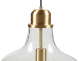 Bell Shaped Glass Pendant Gold/Clear Dia.13" B035P264532