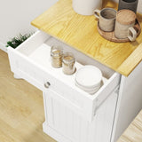 One Drawers and One-Compartment Tilt-Out Trash Cabinet Kitchen Trash Cabinet-White W1120127324