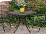 78*78*75cm Circular Diamond Top Courtyard Cast Aluminum Table Bronze 23420766