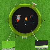 10FT Trampoline for Kids, Basketball Hoop and Ladder, Outdoor Kids Trampoline with Safety K1163P147346