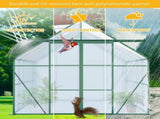 8x8 FT Double Door Polycarbonate Greenhouse Raised Base and Anchor Aluminum Heavy Duty Walk-in 00337942