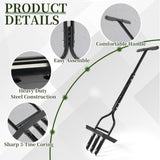 43in Lawn Aerator Garden Tool with Soil Core Tray, Manual Grass Plug Aerators & A Cleaning Tool, 55740935