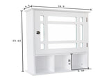 Single Door Three Compartment Storage Bathroom Cabinet White 06324374