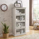4 Tier Glass Display Cabinet for Living Room Stylish Storage Curio Cabinet with Flip Up Glass Doors W1758P294627
