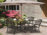 81*81*104cm Round Courtyard Cast Aluminum Table Bronze 84213429