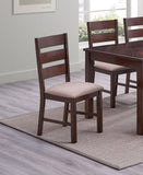 Contemporary Antique Cherry Set of 2pc Dining Solid wood Ladder Back Fabric Cushion Seat B011P194286