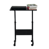 ZNTS [Old code:95215897]Removable P2 15MM Chipboard & Steel Side Table with Baffle Black 06319375