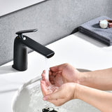 Single Hole Bathroom Faucet in Matte Black W105965435