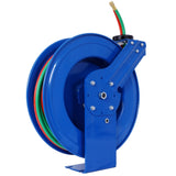 Welding Hose Reel Retractable 1/4 Inch x 50Foot Twin Oxygen Acetylene Rubber Hoses STD Duty Max W465140589