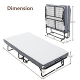 ZNTS Folding Bed with Mattress, SPortable Foldable Bed with Storage Cover, SRollaway Bed for Adults with W1422140107