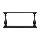U_STYLE Vintage Sofa Table Console Table with Luxurious Pine Veneer and Elegance Vase-Leg Design,for N711P261924B