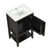 ZNTS 20" Bathroom Vanity with Sink, Bathroom Cabinet with Soft Closing Door, Storage Rack and Open Shelf, N725P220604B